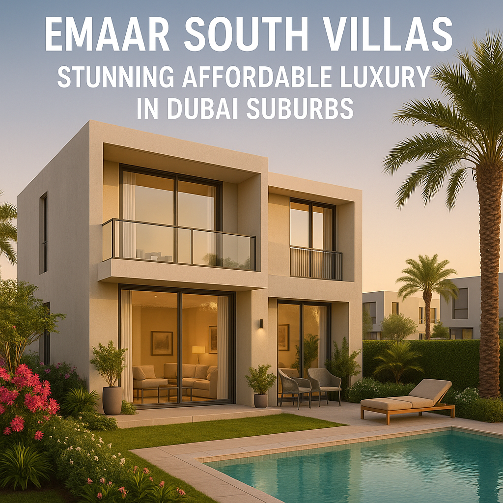 Generate a high-quality, relevant image prompt for an article about: Emaar South Villas: Stunning Af