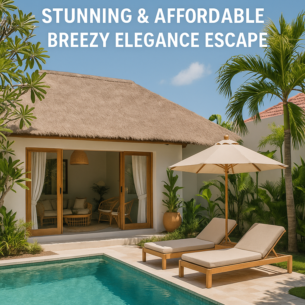 Generate a high-quality, relevant image prompt for an article about: Villa Xaloc Bali: Stunning & Af