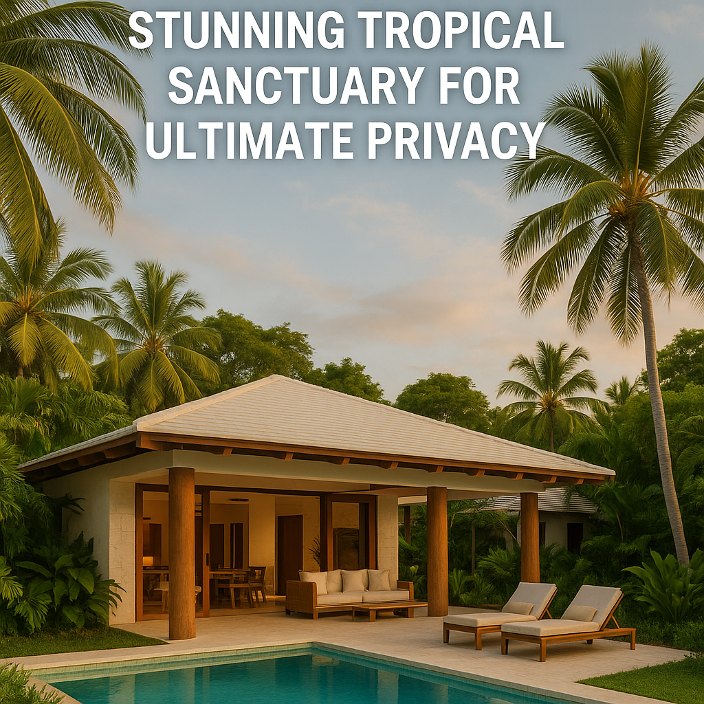 Generate a high-quality, relevant image prompt for an article about: Villa Xaloc: Stunning Tropical