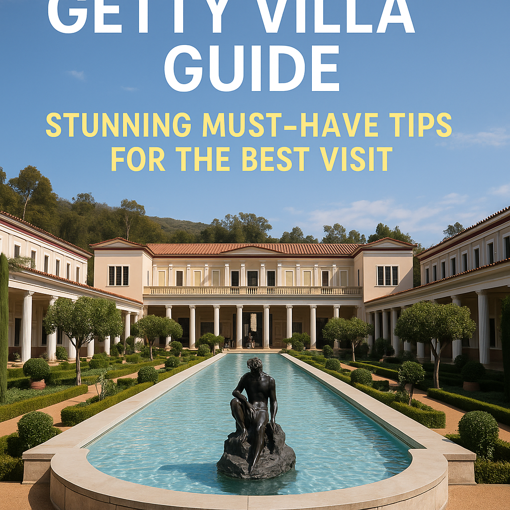 Generate a high-quality, relevant image prompt for an article about: Getty Villa Guide: Stunning Mus