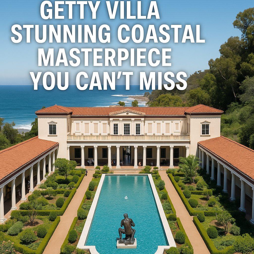 Generate a high-quality, relevant image prompt for an article about: Getty Villa Stunning Coastal Ma