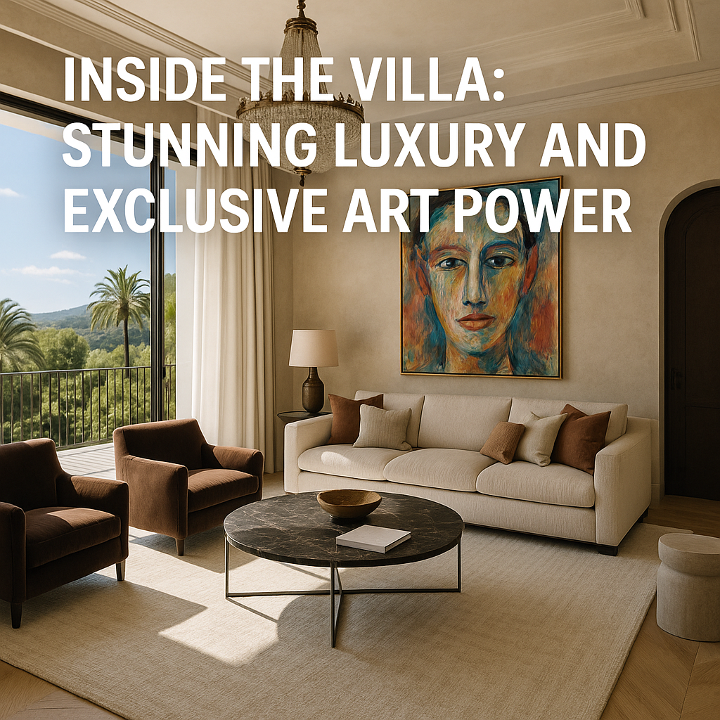 Generate a high-quality, relevant image prompt for an article about: Inside The Villa: Stunning Luxu