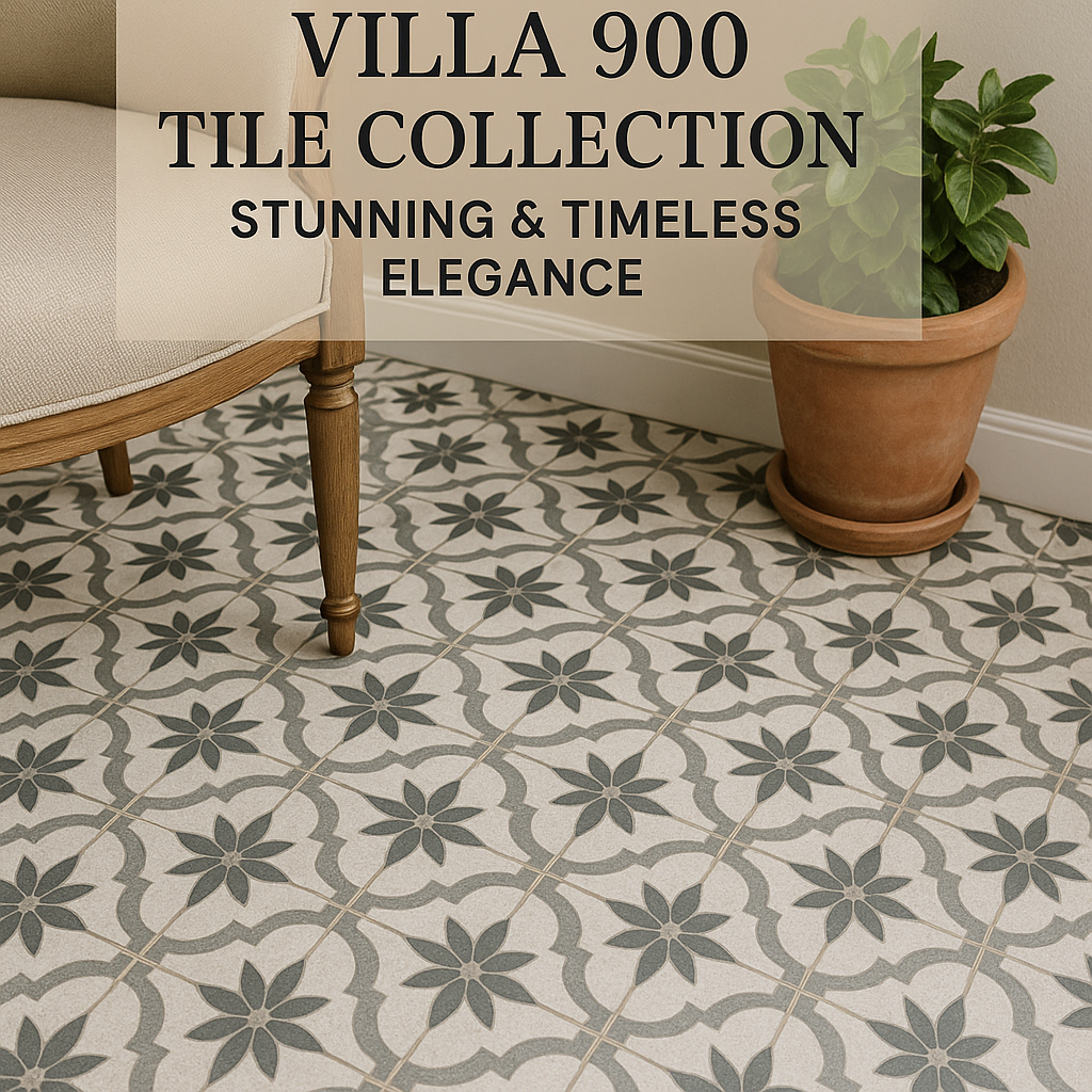 Generate a high-quality, relevant image prompt for an article about: Villa 900 Tile Collection: Stun