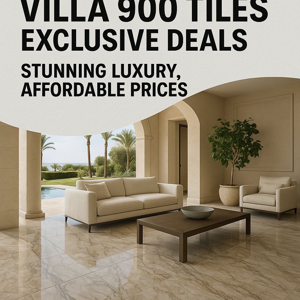 Generate a high-quality, relevant image prompt for an article about: Villa 900 Tiles Exclusive Deals