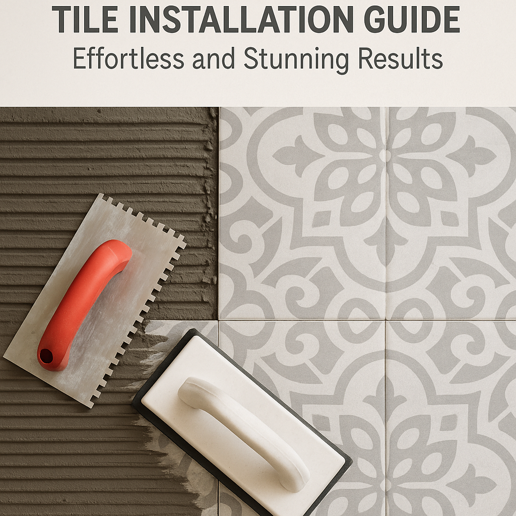 Generate a high-quality, relevant image prompt for an article about: Villa 900 Tile Installation Gui