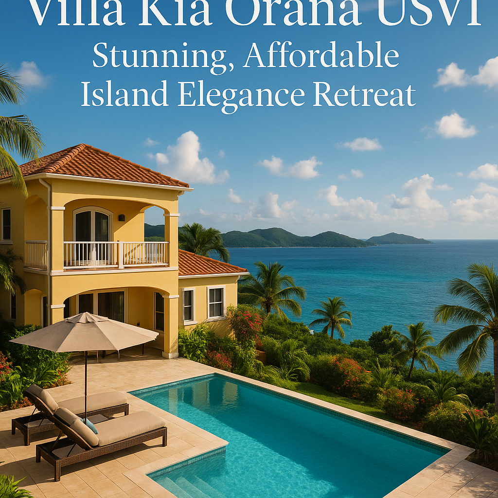 Generate a high-quality, relevant image prompt for an article about: Villa Kia Orana USVI: Stunning,