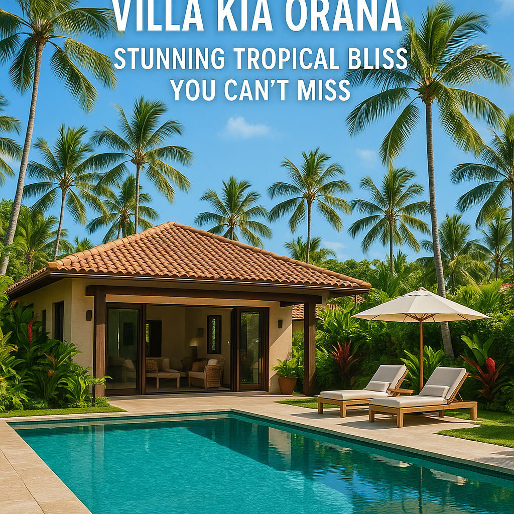 Generate a high-quality, relevant image prompt for an article about: Villa Kia Orana: Stunning Tropi