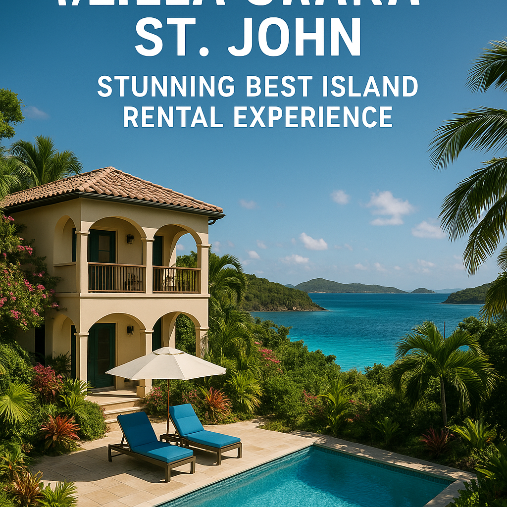 Generate a high-quality, relevant image prompt for an article about: Villa Kia Orana St. John: Stunn